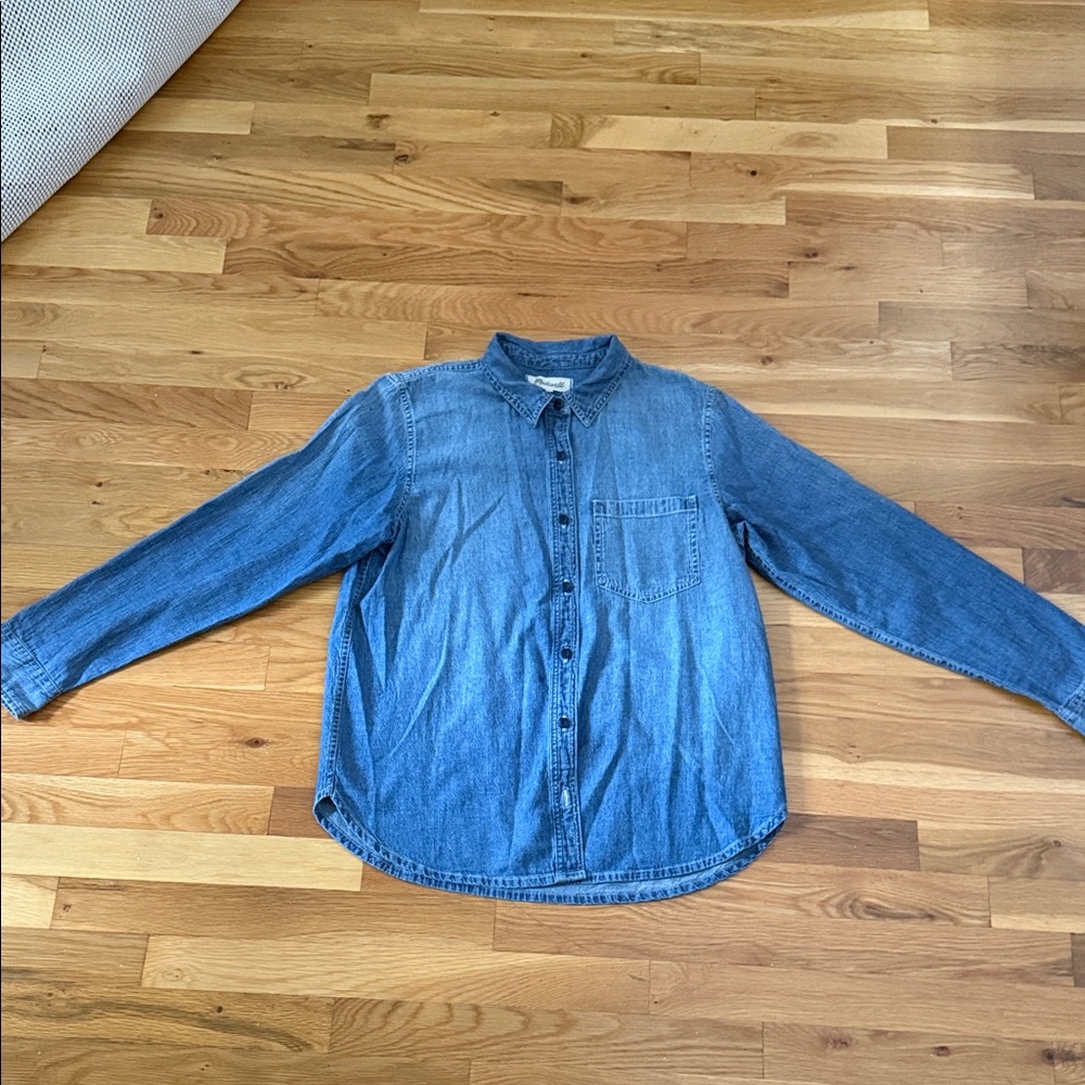 Madewell Blue Denim Button-Up Shirt